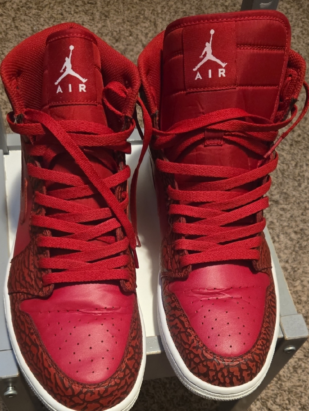 Nike Red High-Top Jumpman Sneakers
